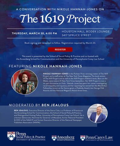Image header The 1619 Project with Nikole Hannah Jones featured